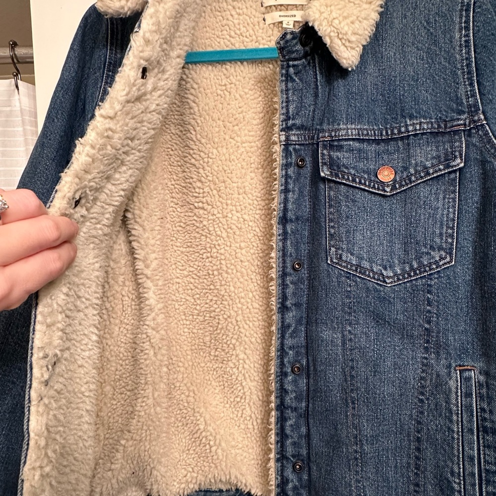 Madewell Shearling Denim Jacket - image 3
